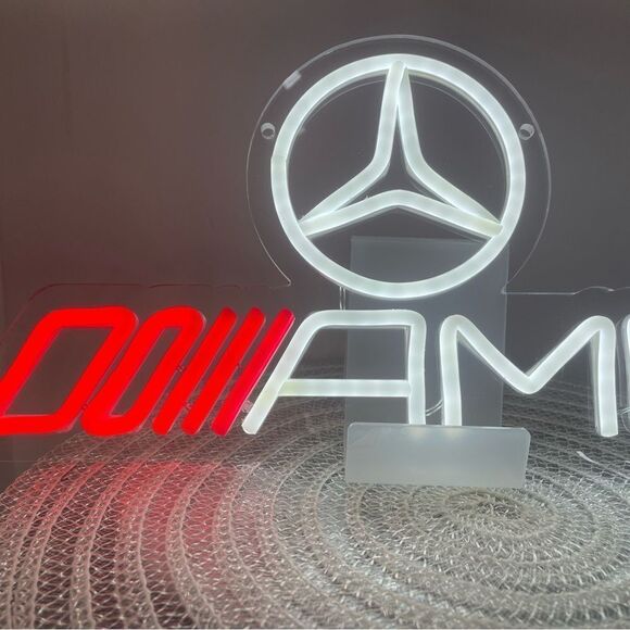 AMG Mercedes Benz LED Neon Wall Sign NWT - Picture 3 of 13